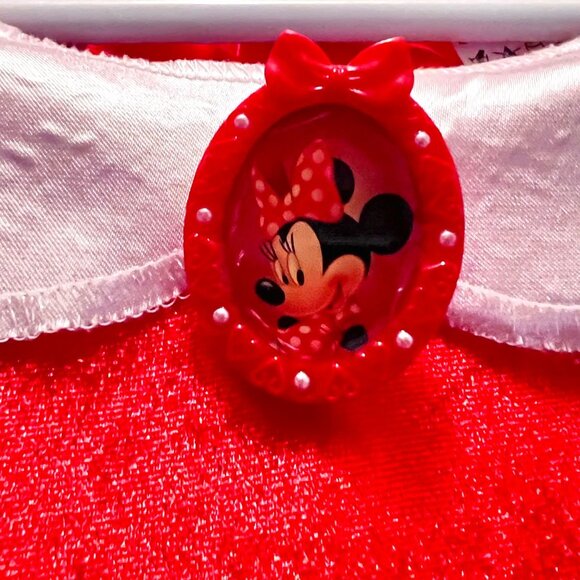 Disney Minnie Mouse Dress-Sz 8 Girls-Costume Dress Up-Play Dress-Velcro-Festive - Picture 6 of 16